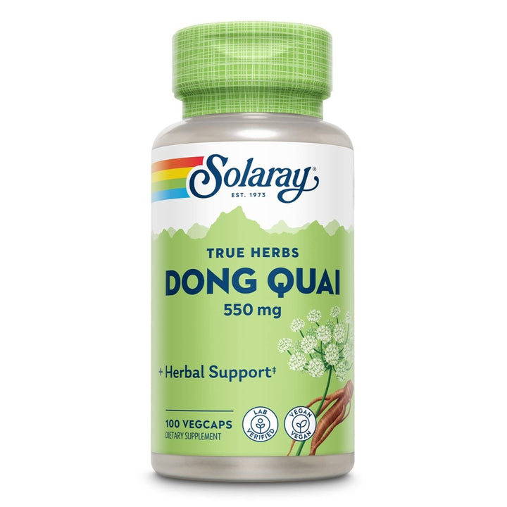 Solaray Dong Quai Root 550mg | Healthy Menstrual & Menopausal Support | Womens Health Supplement | Whole Root | Non - GMO, Vegan & Lab Verified | 100ct - The Oasis of Health