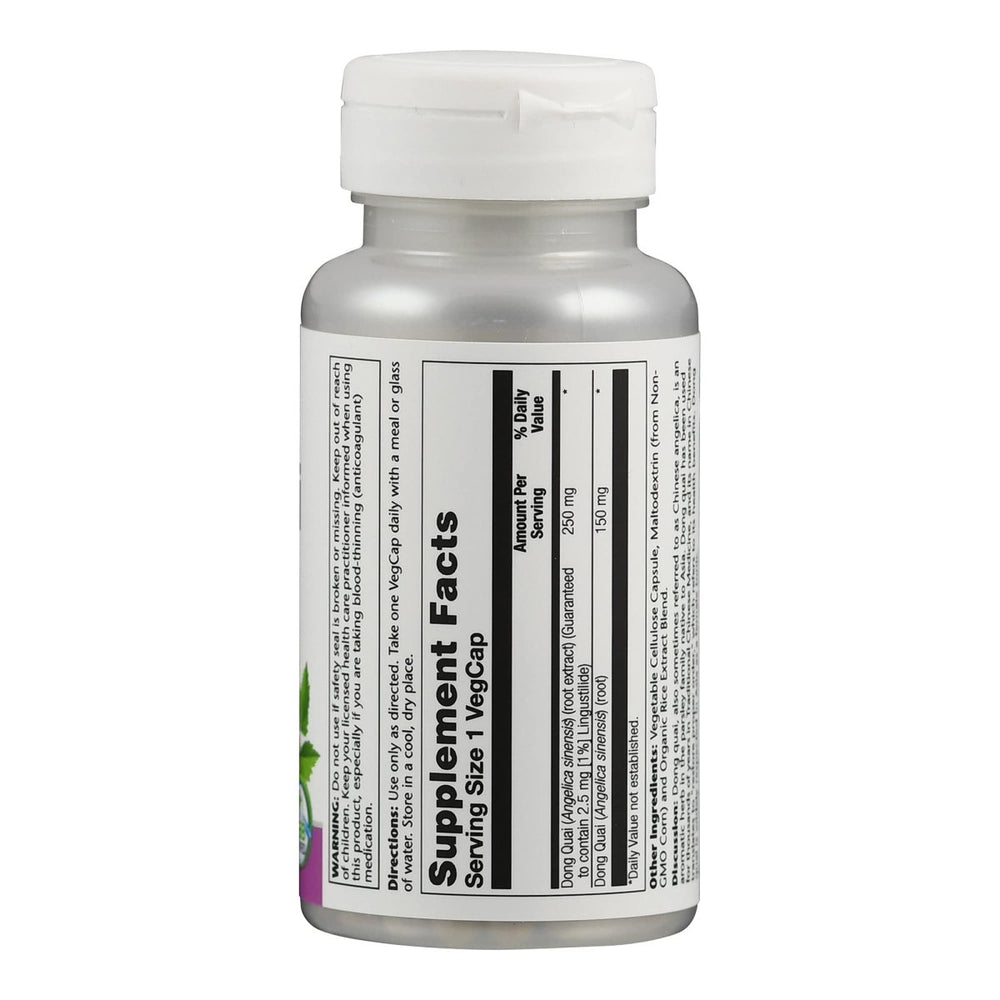 Solaray Dong Quai Root Extract - 60 Count - The Oasis of Health