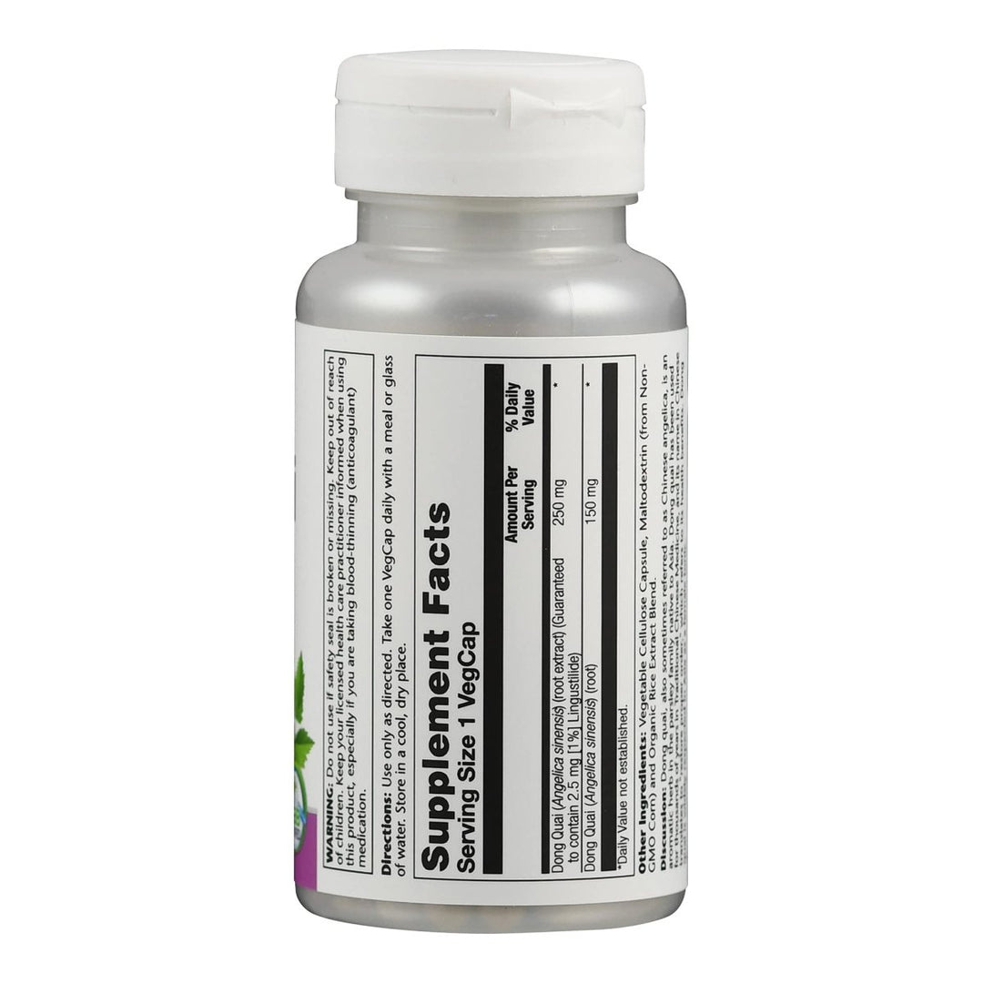 Solaray Dong Quai Root Extract - 60 Count - The Oasis of Health