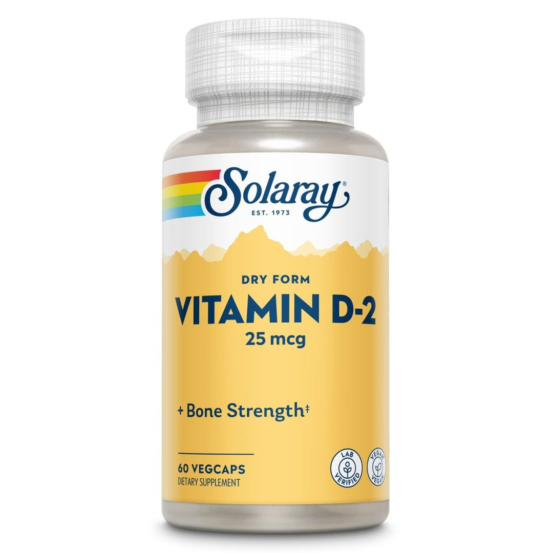 SOLARAY Dry D - 2, Veg Cap (Btl - Plastic) 1000IU | 60ct - The Oasis of Health