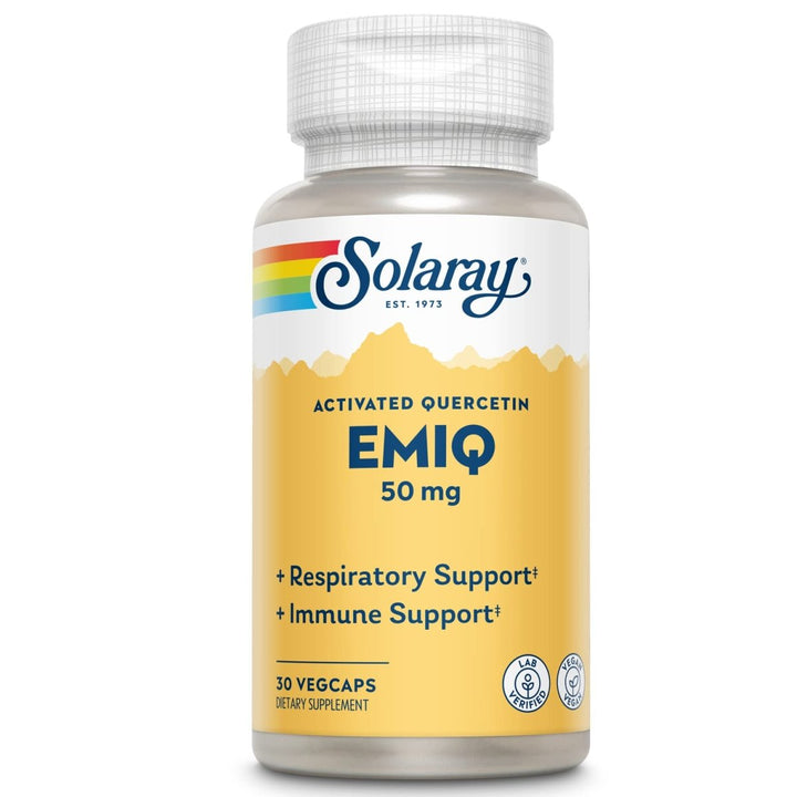 Solaray EMIQ Activated Quercetin, Sinus, Respiratory & Immune Health Support, Enhanced Absorption, 30 Servings, 30 VegCaps - The Oasis of Health