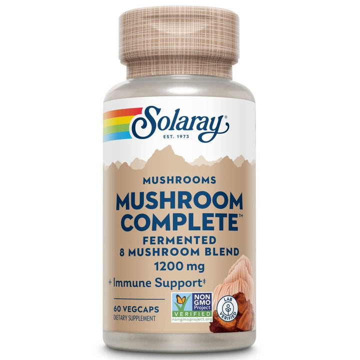Solaray Fermented Mushroom Complete 1200 mg | Healthy Immune Function Support | 30 Serv | 60 VegCaps - The Oasis of Health