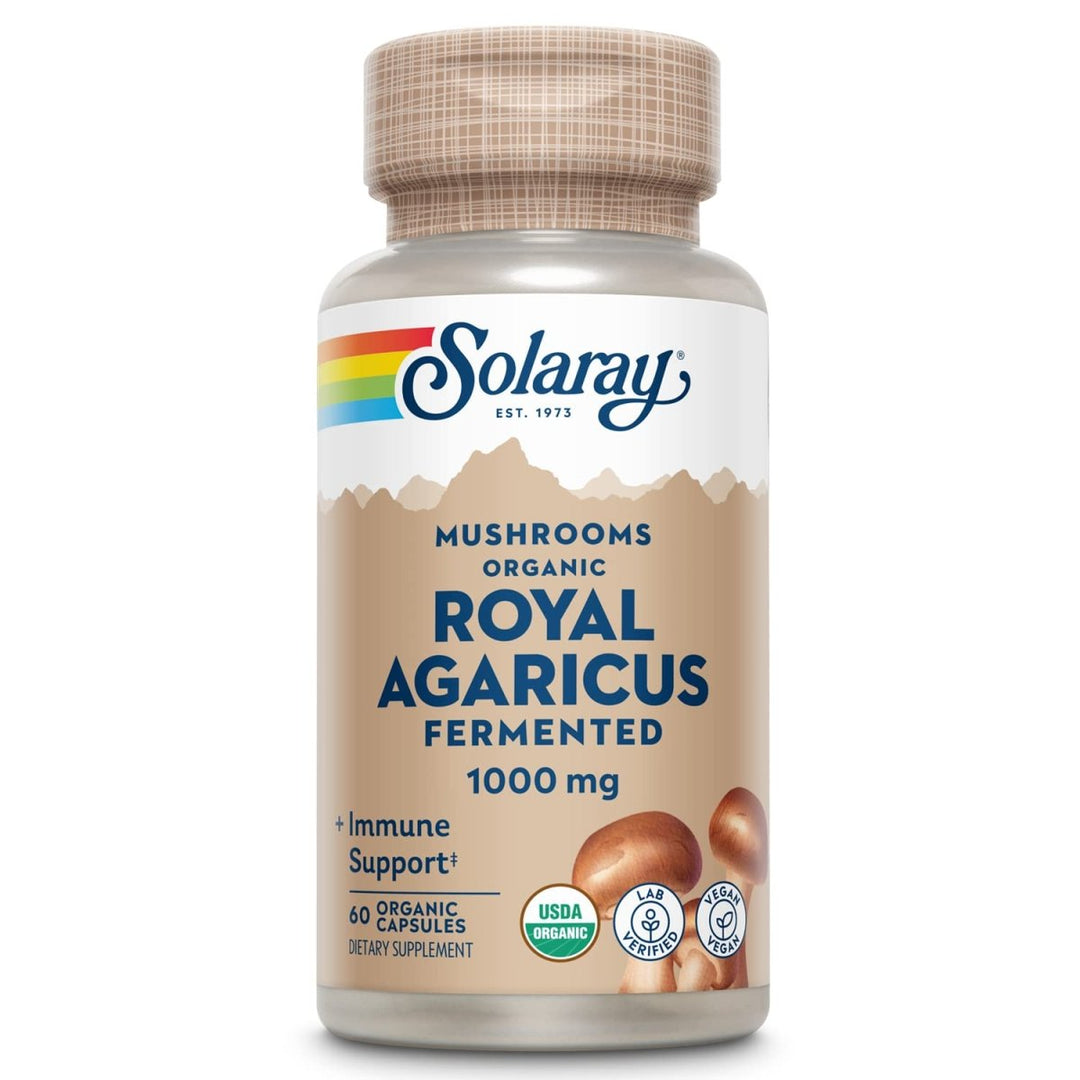 SOLARAY Fermented Royal Agaricus Mushroom 500 mg | 60 VegCaps - The Oasis of Health