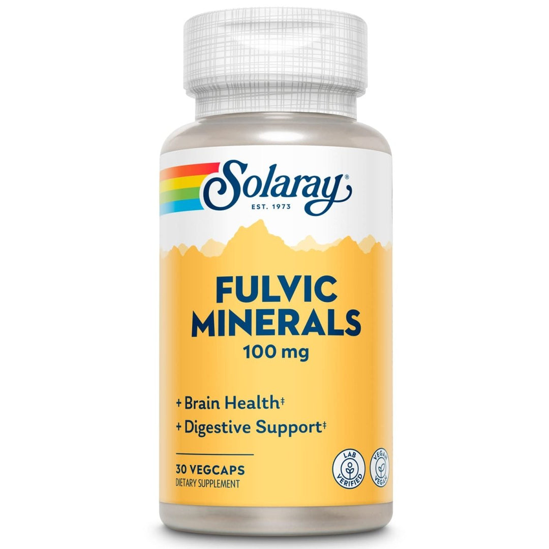 Solaray Fulvic Minerals 100 mg | Himalayan Shilajit | 30 VegCaps - The Oasis of Health