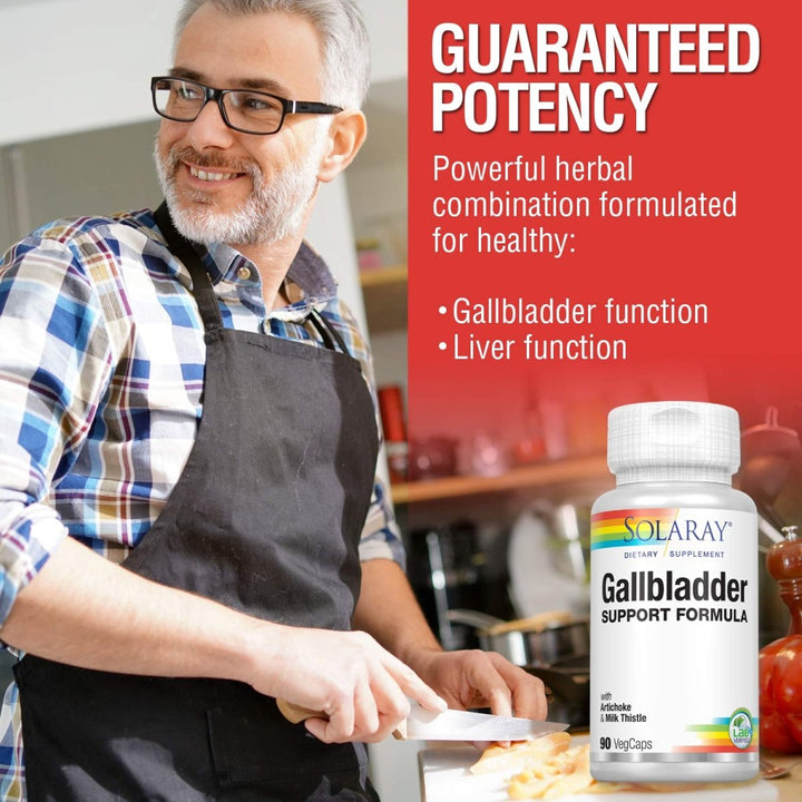 SOLARAY Gallbladder Support Formula | 30 Servings | 90 VegCaps 03084 - The Oasis of Health
