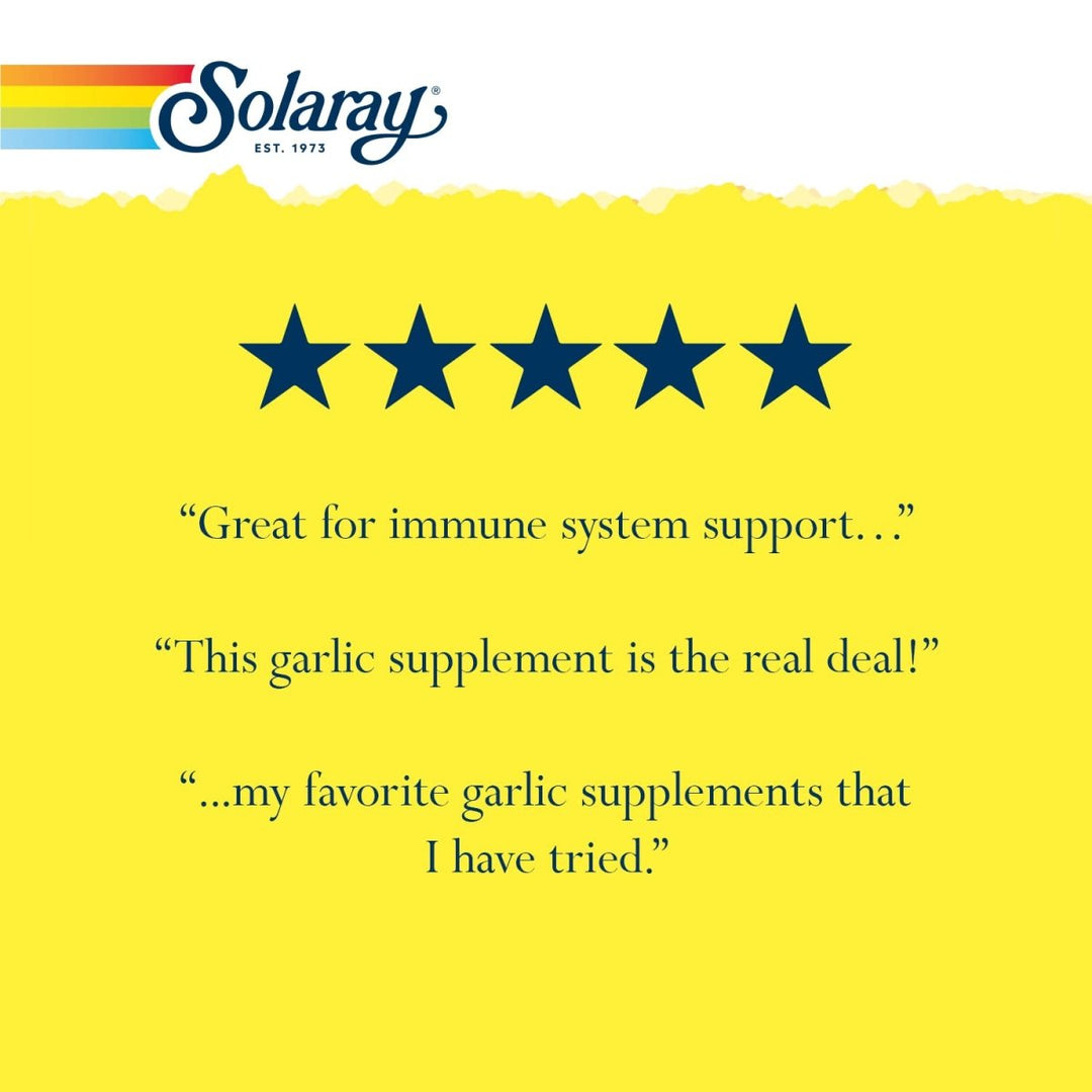 Solaray Garlic Bulb 600mg - 100 VegCaps - The Oasis of Health