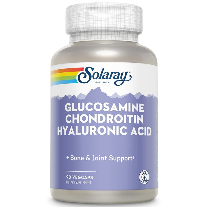 SOLARAY Glucosamine Chondroitin and Hyaluronic Acid, 1500mg/1000mg/20mg 90 Capsules - The Oasis of Health