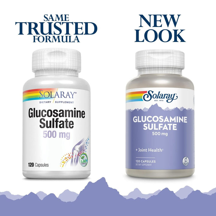 SOLARAY Glucosamine Sulfate 500 mg | Healthy Joint Flexibility & Resiliency Support (60 Serv, 120 CT) - The Oasis of Health