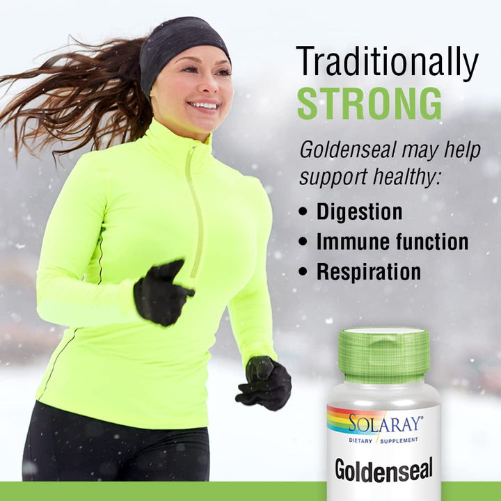 SOLARAY Goldenseal Root - Digestion, Immune & Respiratory Support - 100 VegCaps - The Oasis of Health