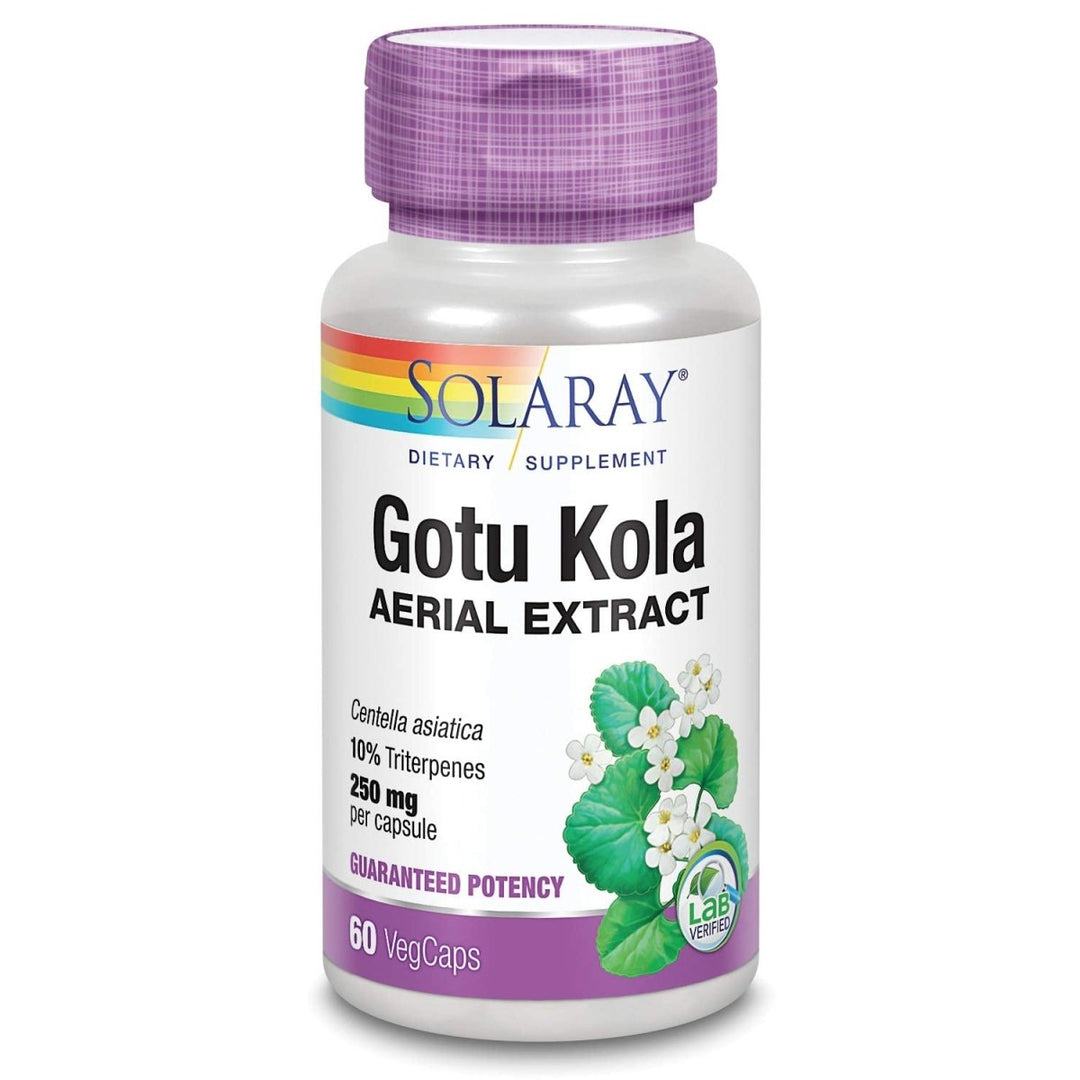 Solaray Gotu Kola Aerial Extract 250mg - 60 VegCaps - The Oasis of Health