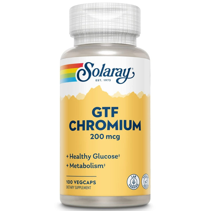 Solaray GTF Chromium Capsules, 200mcg | 100 Count - The Oasis of Health