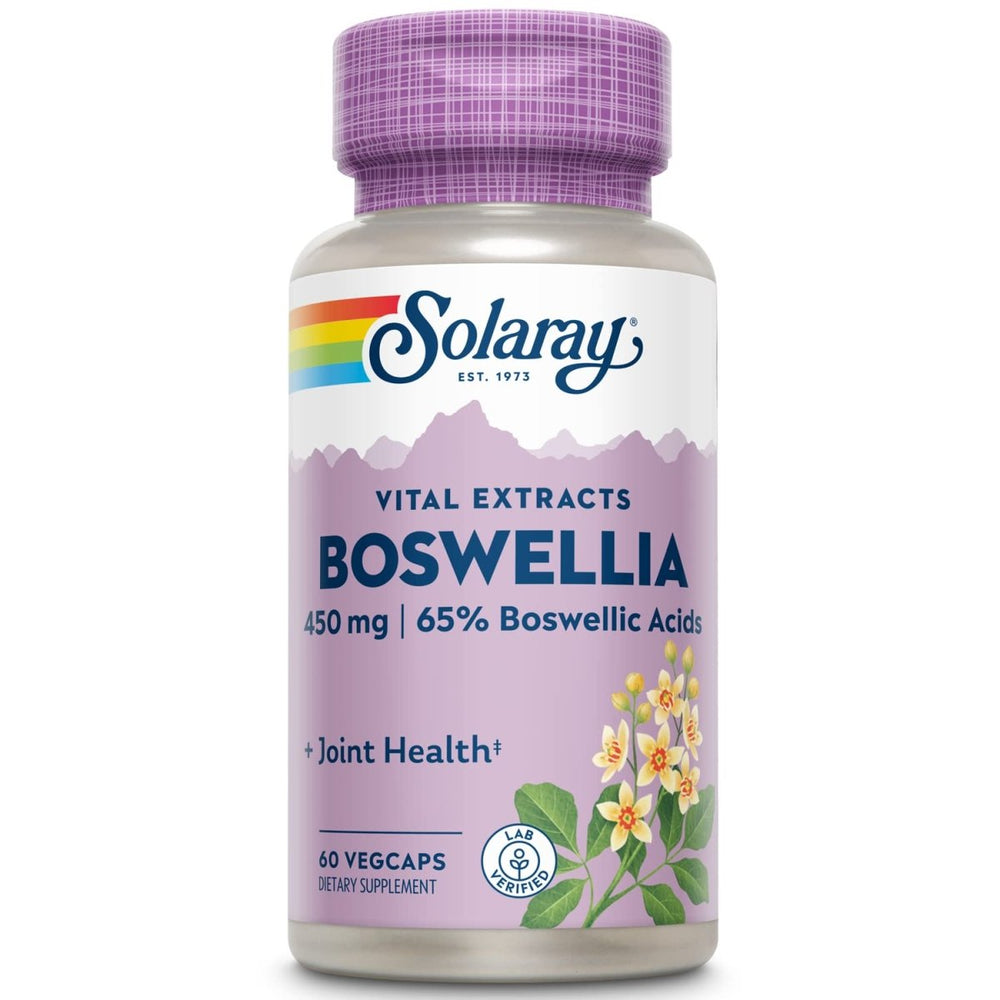 Solaray Guaranteed Potency Boswellia Resin Extract 450 mg VCapsules | 60 Count - The Oasis of Health