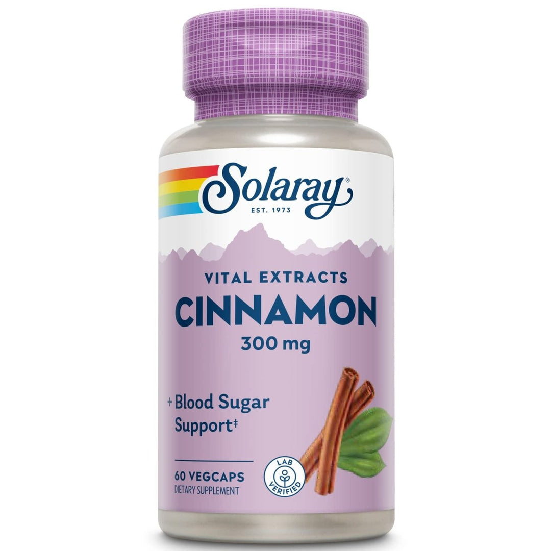 SOLARAY Guaranteed Potency Cinnamon Bark Extract, Veg Cap (Btl - Plastic) 300mg | 60ct - The Oasis of Health