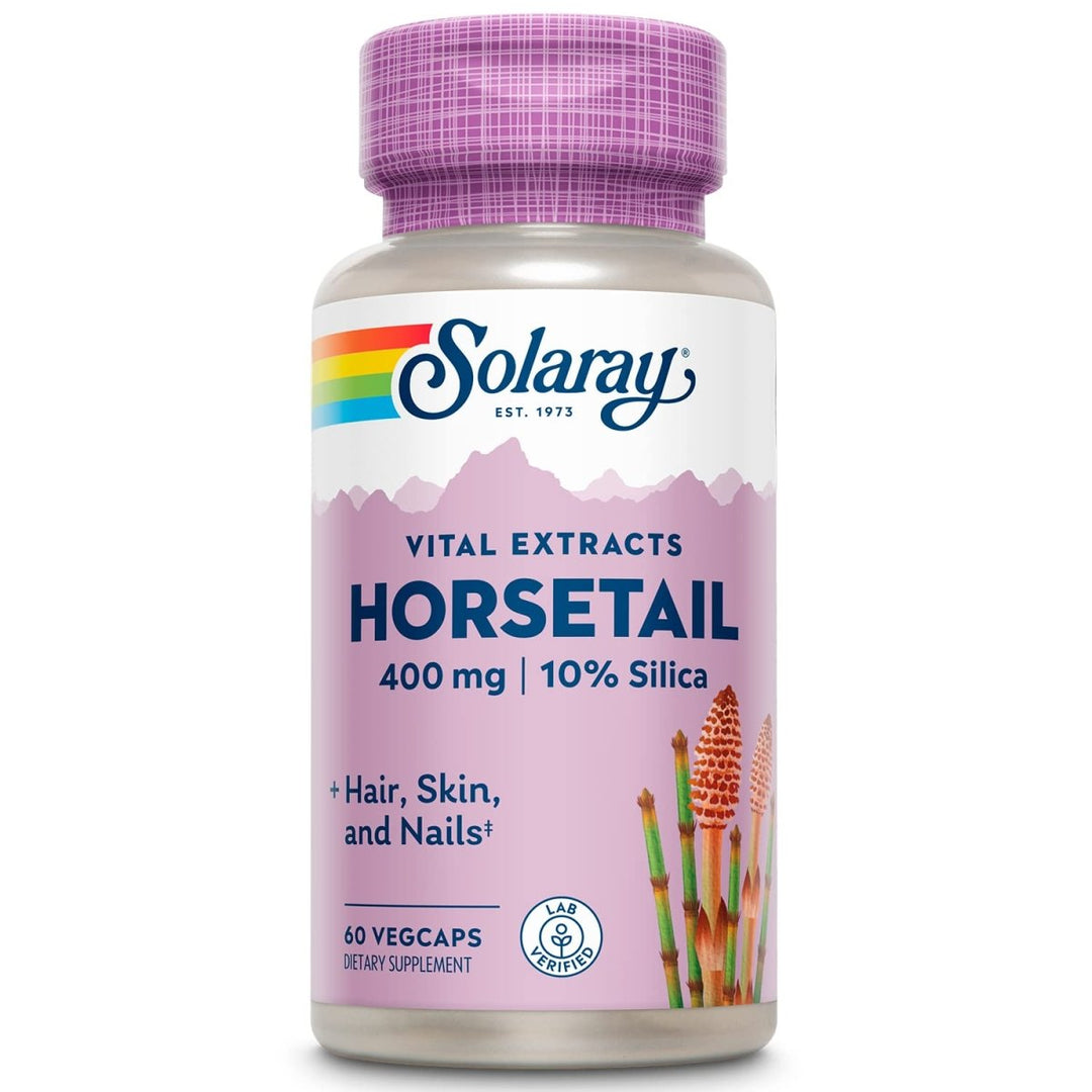 SOLARAY Guaranteed Potency Horsetail Aerial Extract, Veg Cap (Btl - Plastic) 400mg | 60ct - The Oasis of Health