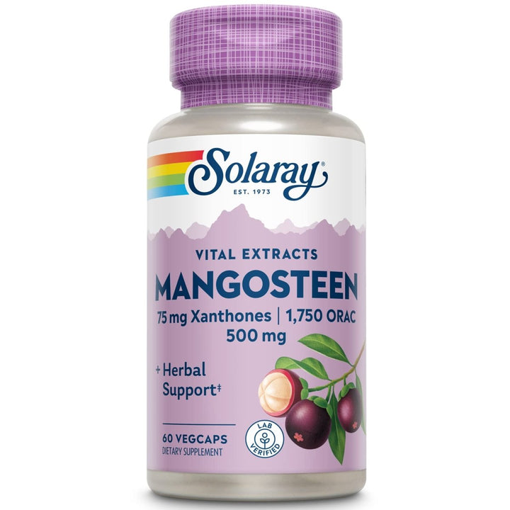 Solaray Guaranteed Potency Mangosteen Peel Extract - Support for Overall Wellness - 60 Veg Caps - The Oasis of Health