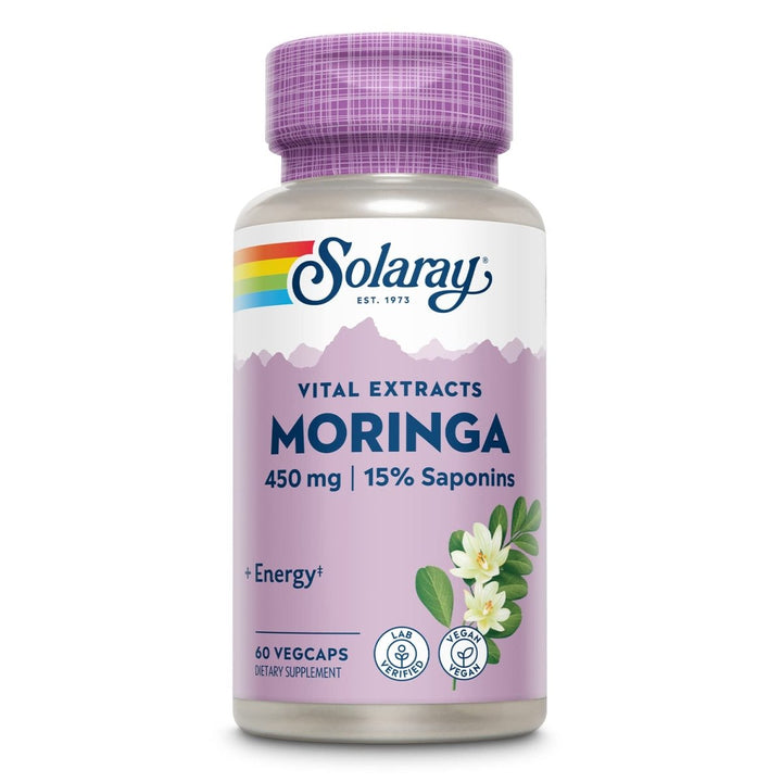 SOLARAY Guaranteed Potency Moringa Leaf Extract, Veg Cap (Btl - Plastic) 450mg | 60ct - The Oasis of Health