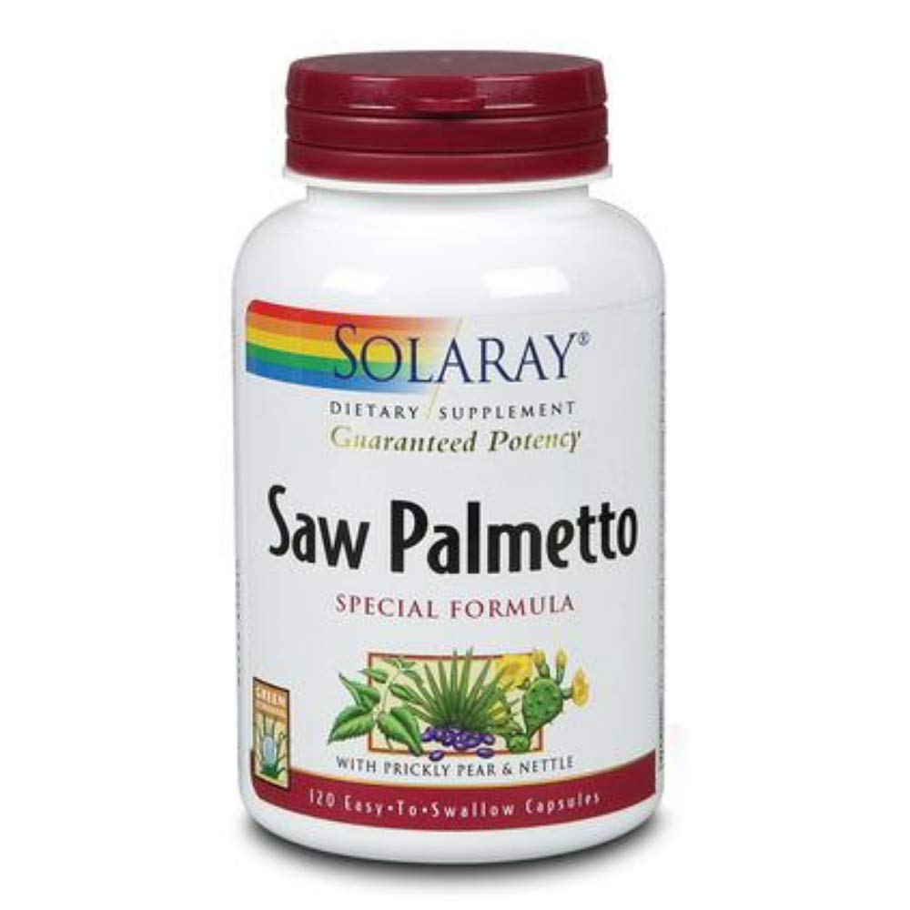 SOLARAY Guaranteed Potency Saw Palmetto Extract, Veg Cap (Btl - Plastic) 320mg | 120ct - The Oasis of Health
