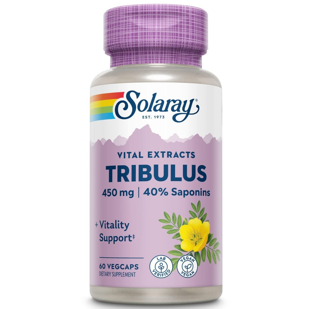 Solaray Guaranteed Potency Tribulus Fruit Extract, Veg Cap (Btl - Plastic) 450mg | 60ct - The Oasis of Health