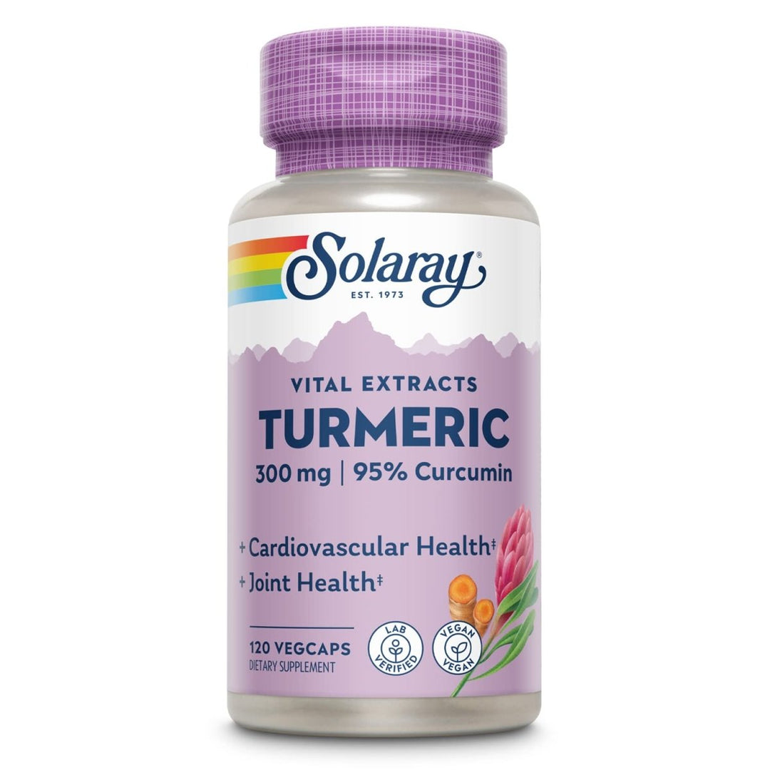Solaray Guaranteed Potency Turmeric Root Extract 300 mg VCapsules, 120 Count - The Oasis of Health