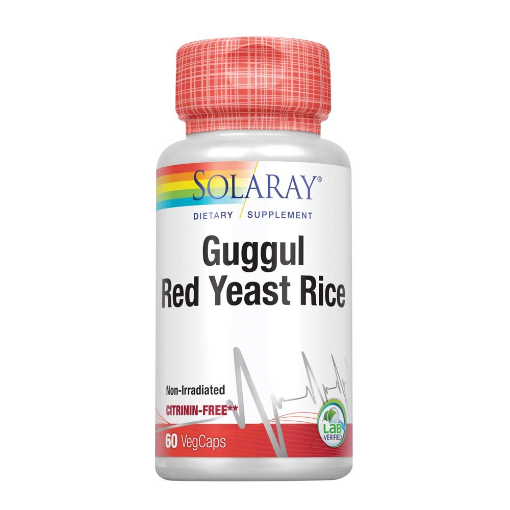Solaray Guggul and Red Yeast Rice Supplement, 60 Count - The Oasis of Health