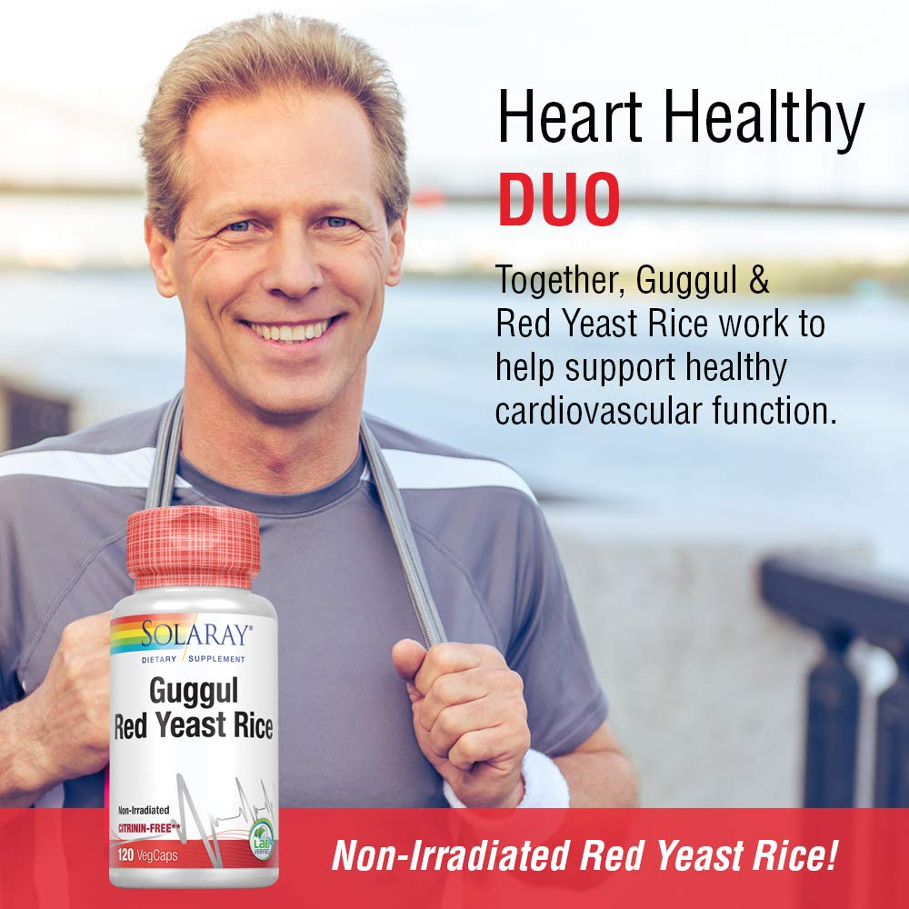 Solaray - Guggul & Red Yeast Rice, 120 capsules - The Oasis of Health