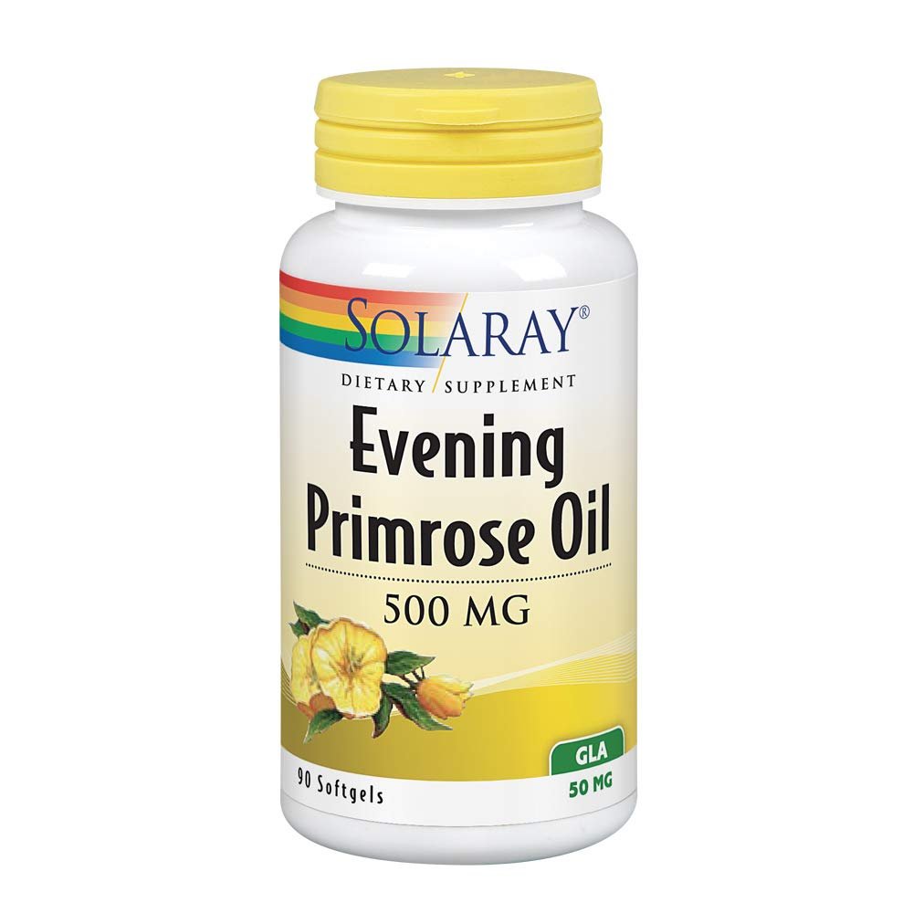 SOLARAY High Potency Evening Primrose Oil 500 mg | Cold Pressed | Womens Health Support | 90 Softgels - The Oasis of Health