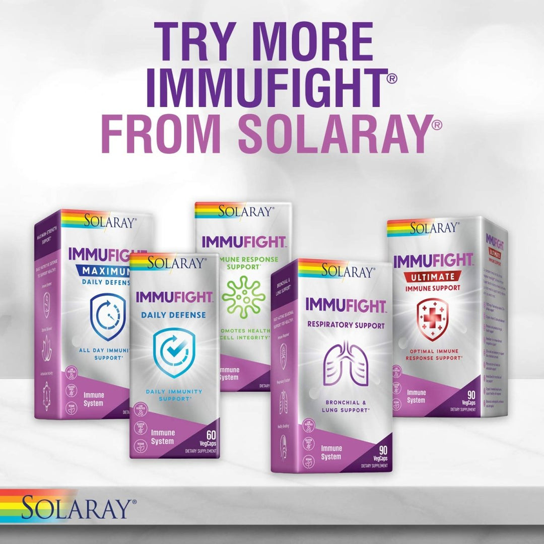 SOLARAY Immufight Daily Defense | Immunity Support Supplement with Vitamins C & D, Zinc & Probiotics | 60ct, 30 Serv. - The Oasis of Health