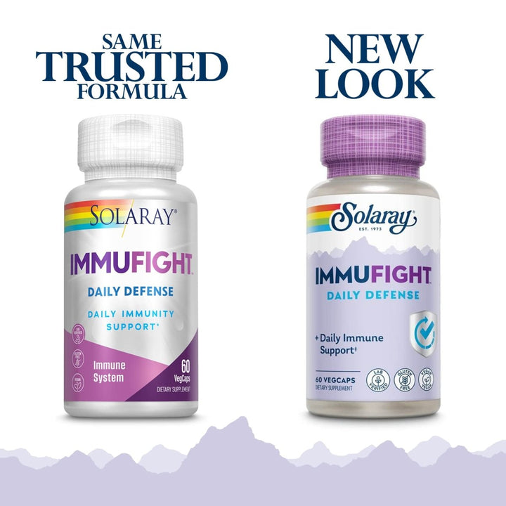 SOLARAY Immufight Daily Defense | Immunity Support Supplement with Vitamins C & D, Zinc & Probiotics | 60ct, 30 Serv. - The Oasis of Health
