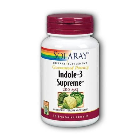Solaray - Indole - 3 Supreme Guaranteed Potency 200 mg. - 30 Vcaps - Walmart Only - The Oasis of Health