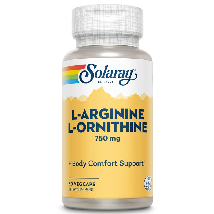 SOLARAY L - Arginine & L - Ornithine, Veg Cap (Btl - Plastic) | 50ct - The Oasis of Health
