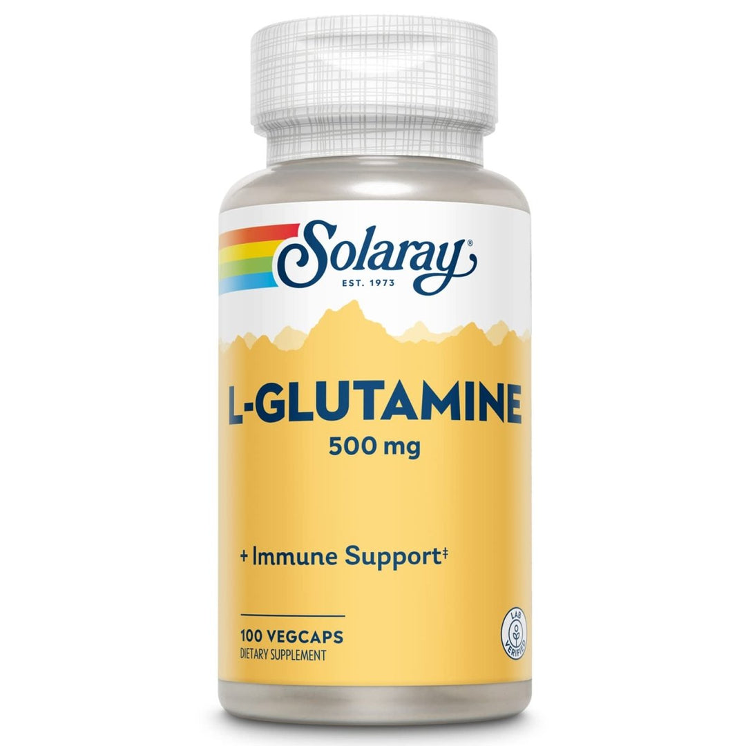 SOLARAY L - Glutamine 500mg - 100 VegCaps - The Oasis of Health