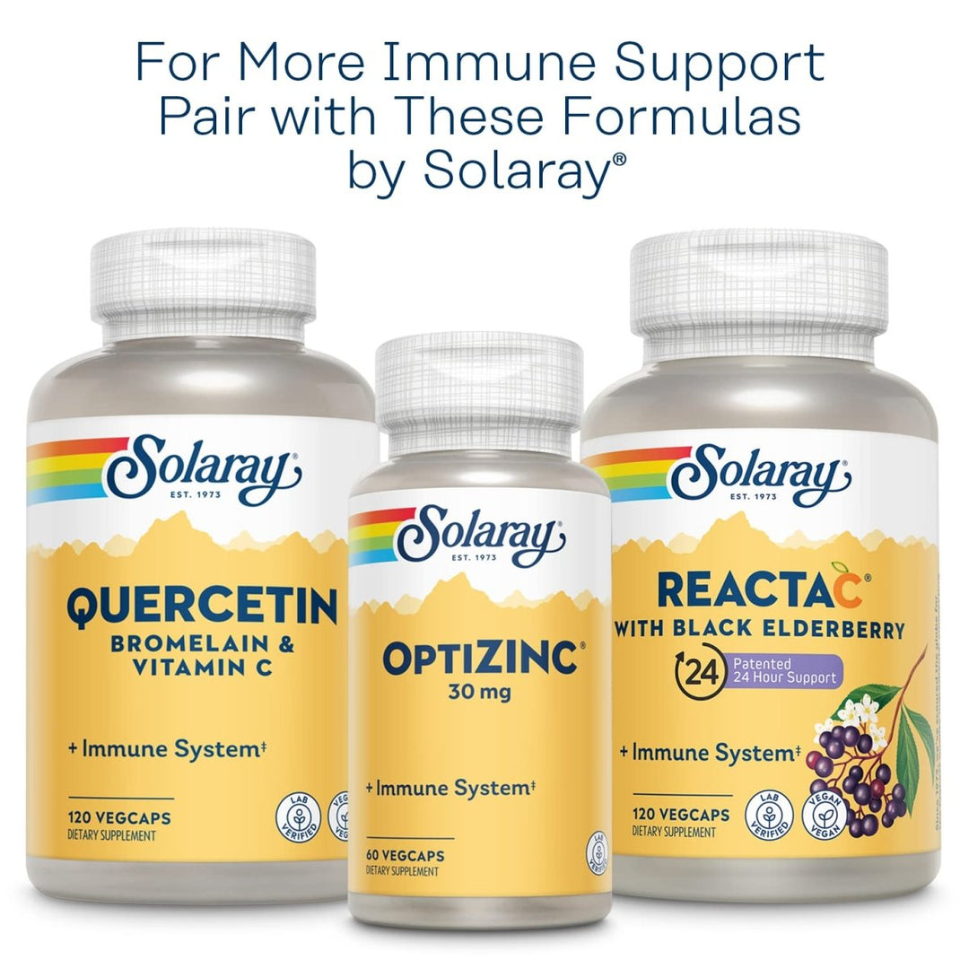 Solaray L - Lysine Monolaurin Immune Support - Powerful Formula for Optimal Immune System Function - 60 VegCaps - The Oasis of Health