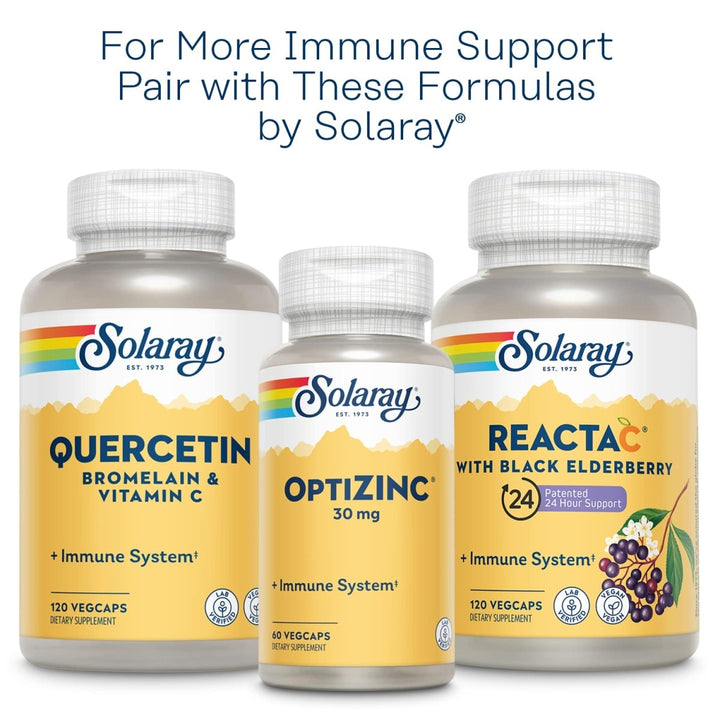 Solaray L - Lysine Monolaurin Immune Support - Powerful Formula for Optimal Immune System Function - 60 VegCaps - The Oasis of Health