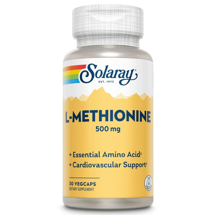 Solaray L - Methionine Supplement - 500 mg, 30 Count - The Oasis of Health
