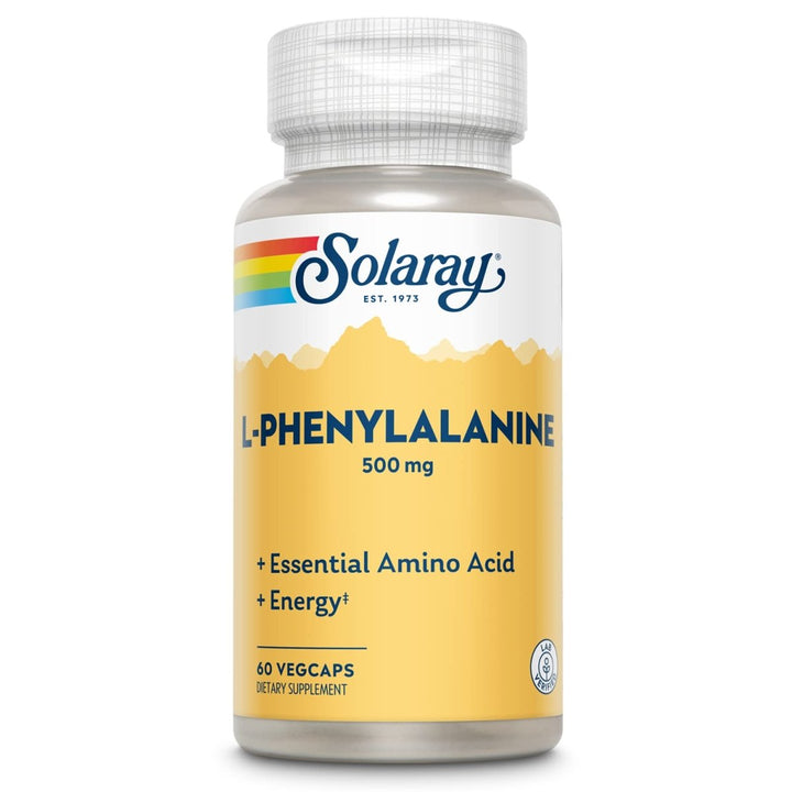 SOLARAY L - Phenylalanine 500mg - Amino Acid Support for Mood and Brain Function - 60 VegCaps - The Oasis of Health