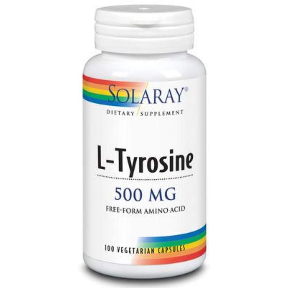 SOLARAY L - Tyrosine Supplement, 500 mg | 100 Count - The Oasis of Health