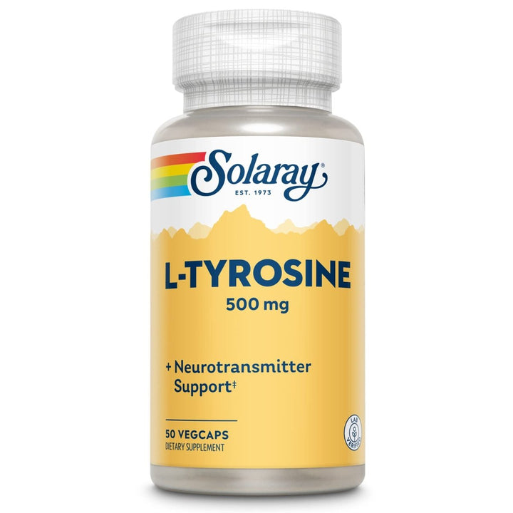 SOLARAY L - Tyrosine Veg Capsules - 500mg, 50 Count - The Oasis of Health