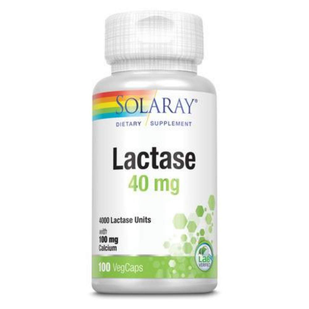 SOLARAY Lactase Capsules, 40mg | 100 Count - The Oasis of Health