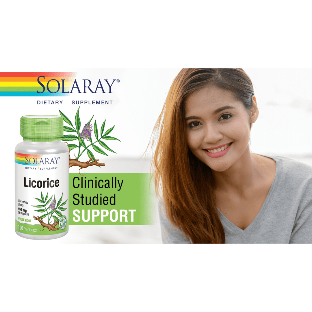 Solaray Licorice Root 100 Vcaps - 2 Pack - The Oasis of Health