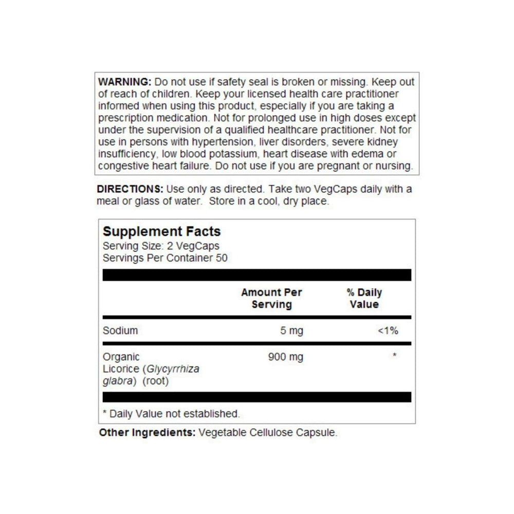 SOLARAY Licorice Root Supplement, 450 mg | 100 Count - The Oasis of Health