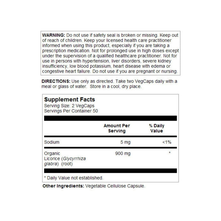 SOLARAY Licorice Root Supplement, 450 mg | 100 Count - The Oasis of Health