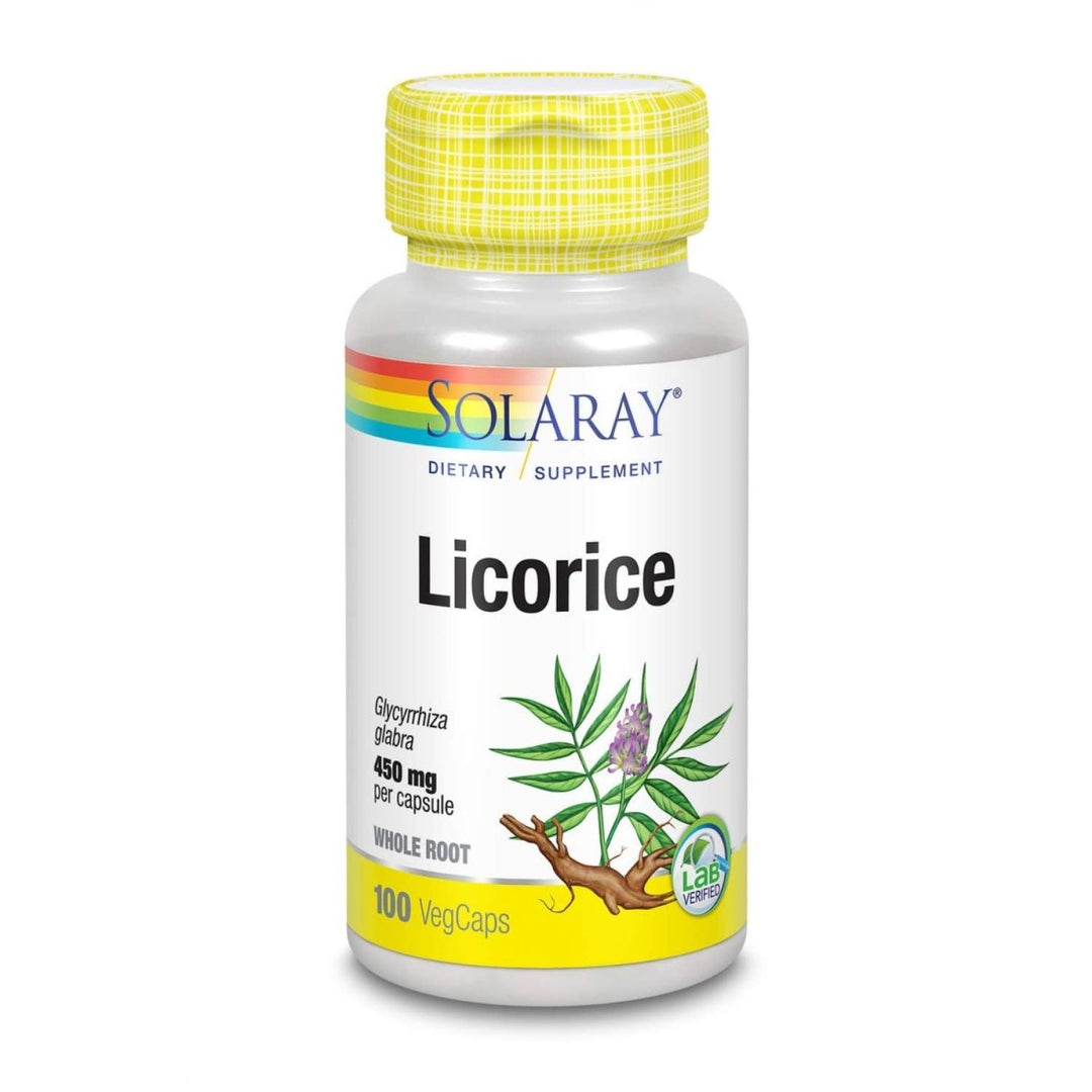 SOLARAY Licorice Root Supplement, 450 mg | 100 Count - The Oasis of Health