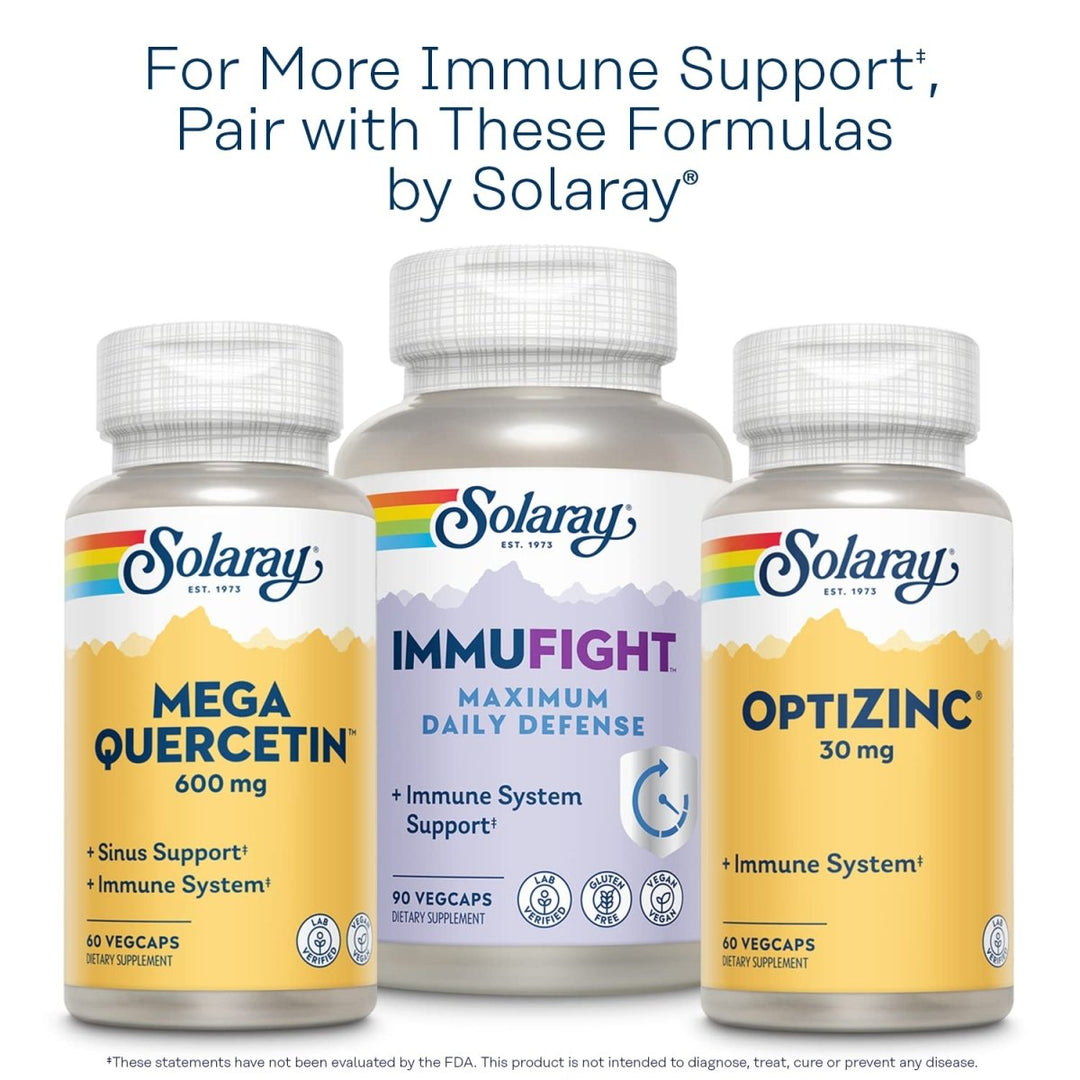 Solaray Liposomal Vitamin C 500 mg Healthy Immune System, Collagen Synthesis & Antioxidant Support Buffered w/Fatty Acids 100 VegCaps - The Oasis of Health