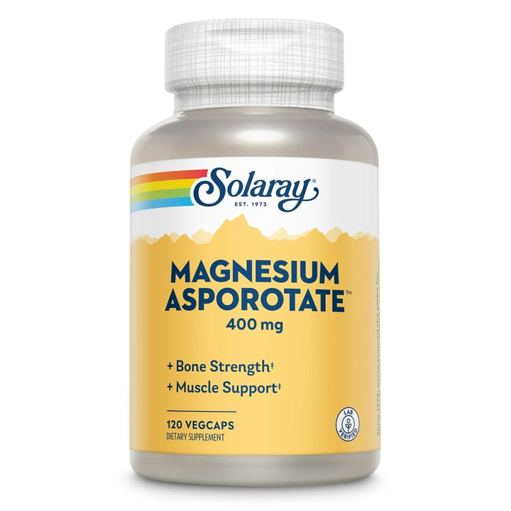 Solaray Magnesium Asporotate 400 mg, Aspartate, Orotate & Citrate Complex, Healthy Heart, Muscle, Nerve & Circulatory Function Support 180ct (60 Servings, 120 VegCaps) - The Oasis of Health