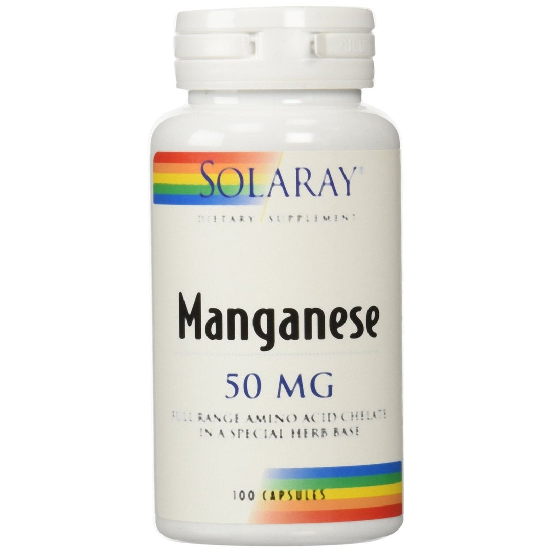 Solaray Manganese Supplement 50 mg - 100 Count - The Oasis of Health