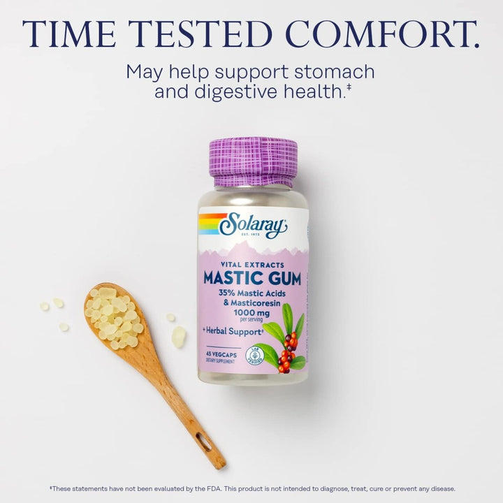 Solaray Mastic Gum Extract 500 mg 45 Count - The Oasis of Health