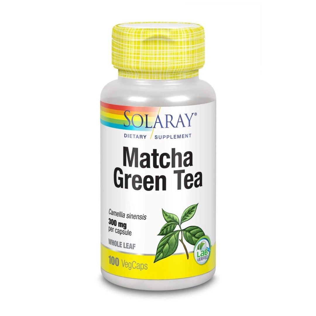 SOLARAY Matcha Green Tea 300 mg | Healthy Energy, Antioxidant, Mood Metabolism Support | 100 VegCaps - The Oasis of Health
