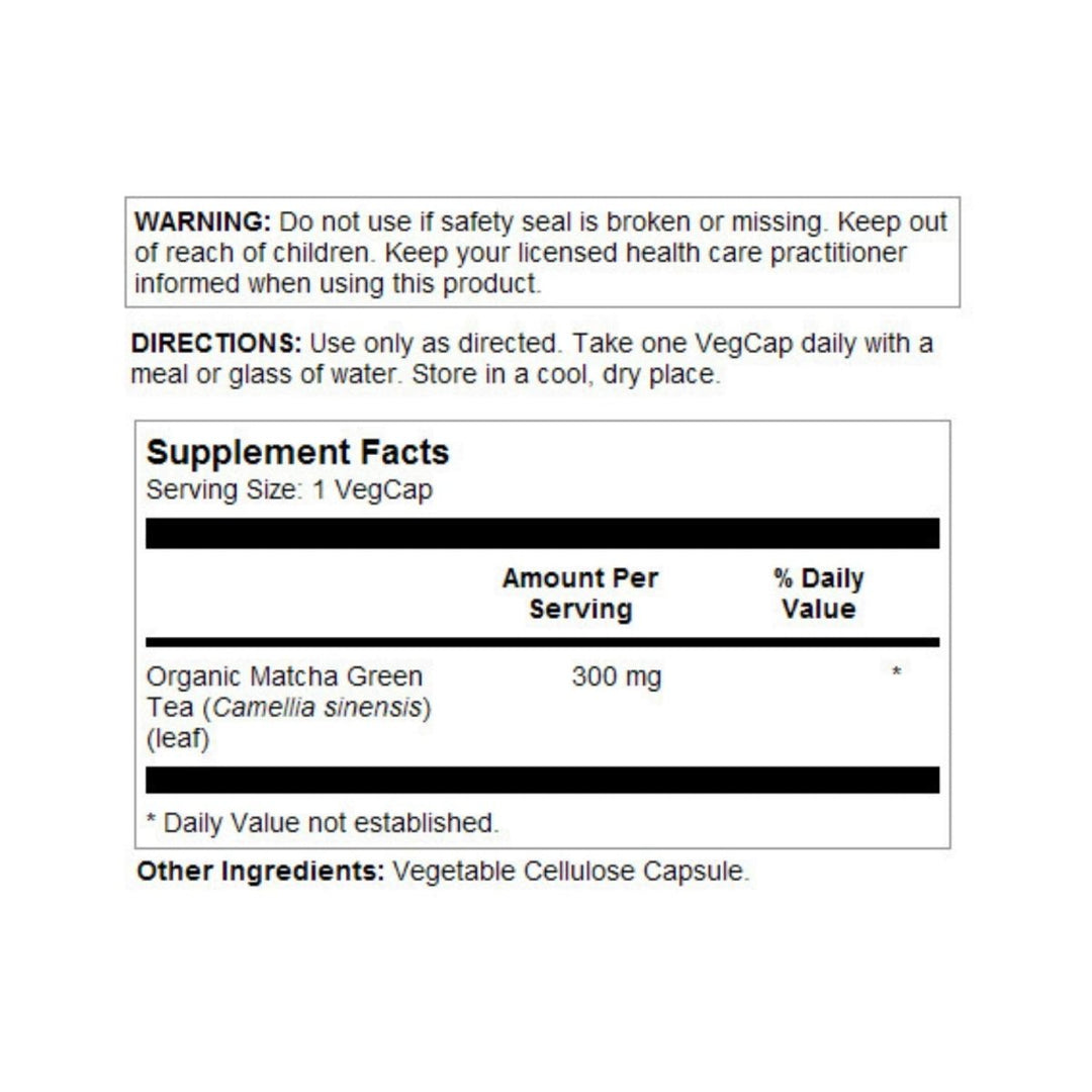 SOLARAY Matcha Green Tea 300 mg | Healthy Energy, Antioxidant, Mood Metabolism Support | 100 VegCaps - The Oasis of Health