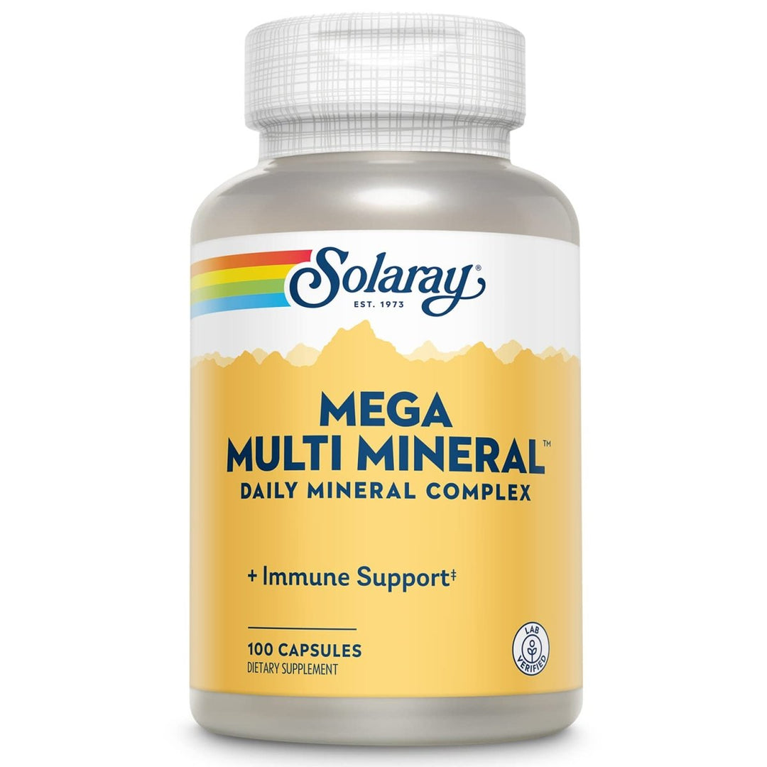 Solaray Mega Multi Mineral, 200 Capsules (25 Servings, 100 Capsules) - The Oasis of Health