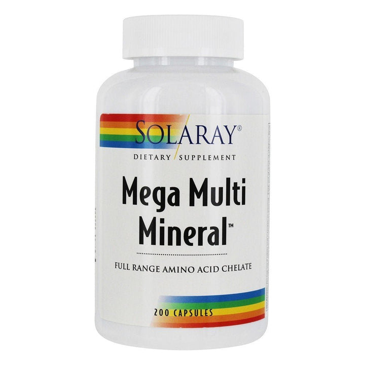 Solaray Mega Multi Mineral, 200 Capsules - The Oasis of Health